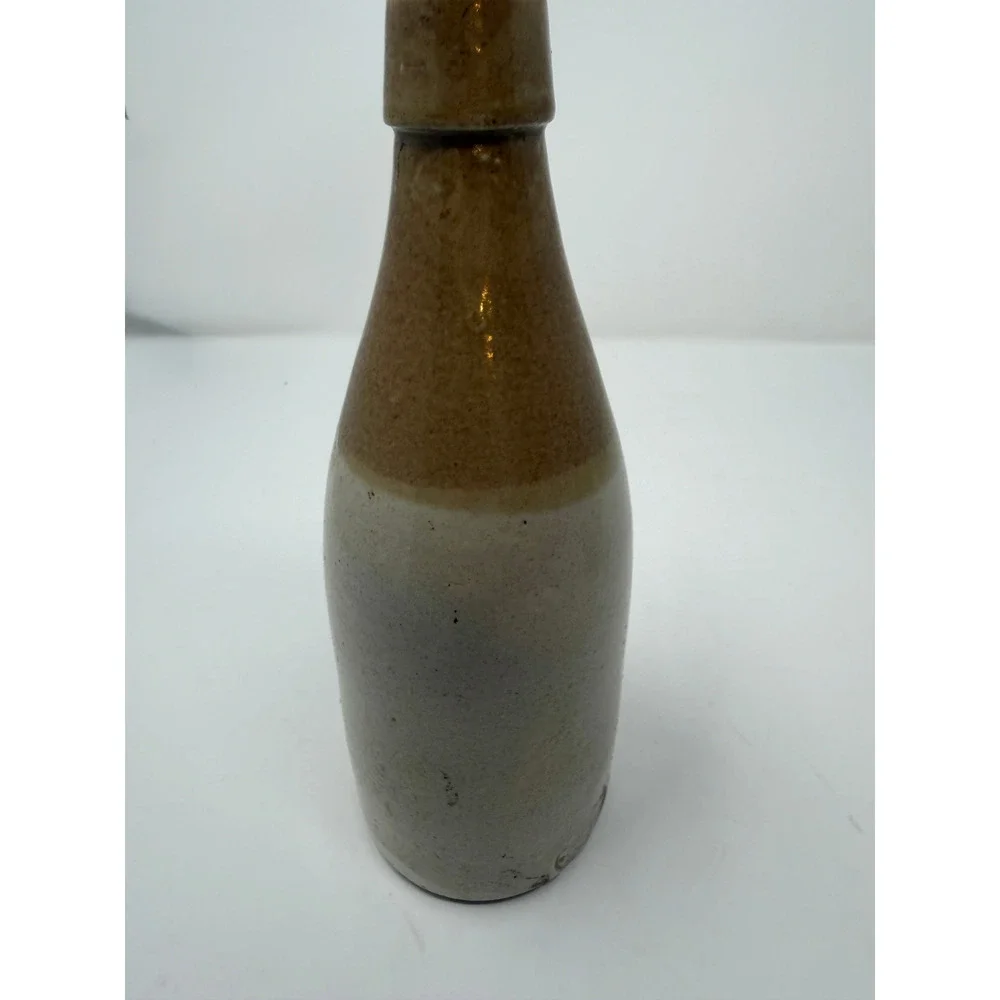 1800s Two Tone Stamp #20 Kennedy Barrowfield Stoneware Ginger Beer Bottle CORK